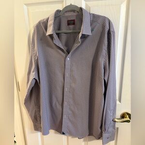 UNTUCKit Men's Blue and White Checkered Shirt